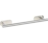 Porte-serviettes Turbo-Loc Orea mat, fixation sans perçage, longue barre offrant beaucoup d'espace pour les draps de bain et les serviettes, acier inoxydable de haute qualité, argent mat, 40 x 4,5 x 7