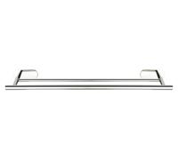 Porte-serviettes Turbo-Loc Orea Shine, fixation sans perçage, 2 longues barres pour serviettes de bain et de toilette, acier inoxydable brillant de haute qualité, 60 x 4,5 x 12 cm