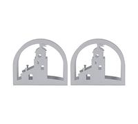 Porte-serviettes verticaux épais en acier inoxydable, avec motif de cheval creux, pour le bureau et la maison (Modèle de forteresse maritime)