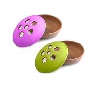 Porte-spirales anti-moustiques en terre cuite colorée - Diffuseur pour spirales insecticides d'extérieur, design décoratif pour jardin et balcon, couleur aléatoire (2)