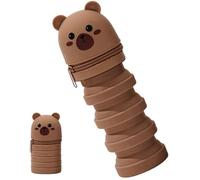 Porte-stylos pour bureau, trousse à crayons télescopique, organiseur de rangement rétractable en silicone pour la maison, 6,5 x 6,5 x 12,5 cm, dortoir, école, salle de dolescents, étudiants