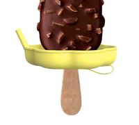 Porte-sucettes glacées pour - Attrape-gouttes en silicone sûr | Housse de de congélation avec une paille, réutilisable pour les jours d'été et les voyages en plein air Desserts yaourts
