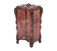 Porte-Tampon en Coton, boîte de Rangement, conteneur Papillon Rose Fleur avec Couvercle pour la Maison (Café Transparent)