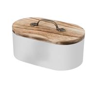 Porte-Tampons Conteneur Distributeur Décoratif pour Cotons-Tiges, | Rangement en bois avec couvercle produits féminins Rangement épingles à cheveux boules, médicaments, coiffeuse, femm