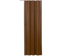 Porte - TECTAKE - Porte accordéon pliante pour intérieur en PVC avec poignée coulissante 80 x 203 cm - Marron teck