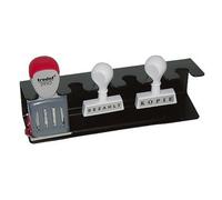 Porte-timbres, pour 4 timbres, droit, noir