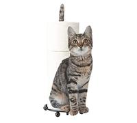 Porte-Toilettes en Papier de Toilette de Forme de Chat Dispensateur Dispensateur de Salle de Bain Rouleau de Toilette orgainzer pour Table de Cuisine Gris, Porte-Papier