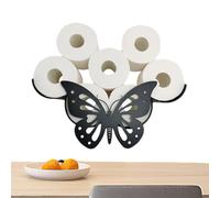 Porte-toilettes papillons support mural - Mont mural papillon drôle en papier toilette, sac à craie d'escalade, | Organisateur en papier toilette pour 8 rouleaux supplémentaires, décoration de salle d