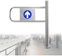 Porte tournante de sécurité Robuste en Acier Inoxydable - Barrière d'entrée/Sortie à Sens Unique à Ressort pour supermarchés, magasins et entrepôts - Durable et résistant