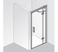 Porte tournante HSK Atelier Plan sur le côté, avec profil clipsé, dimensions : 90,0 cm x 200,0 cm, butée droite, 17018090-R-41-50edelglas, Cabines de douche: Aspect chromé : ESG clair avec verre préci