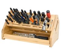 Porte-tournevis bambou - 49 emplacements - Tiroir coulissant - Organisateur d'outils pour établi et garage
