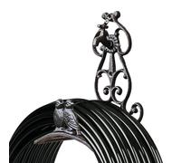 Porte-Tuyau d'Arrosage Support Décoratif Vintage en Fer au Motif d'Oiseau