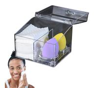 Porte-œufs cosmétique, boîte de rangement d'éponge de maquillage,Présentoir de rangement de maquillage étanche à la poussière - Étui en éponge de maquillage robuste avec capacité modérée pour les