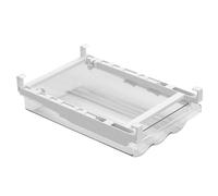 Porte-œufs Coulissant pour Réfrigérateur, Bac à Œufs Blanc en ABS PET | Rangement Tiroir la Cuisine, Stockage Compact, Distribution Facile, Usage la Cuisine et Pendaison de Crémaillère