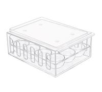 Porte-œufs couverts Cymwer, récipient à œufs pour réfrigérateur, porte-œufs pour réfrigérateur, distributeur d'œufs, organisateur d'œufs empilable sans BPA pouvant contenir 12/18 œufs pour l