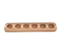 Porte-œufs de Poule 6 Compartiments en Bois, Plateau de Rangement | Surface Lisse sans Bavure, Structure Simple et Élégante, Format Stable pour Stockage Quotidien