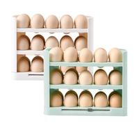 Porte-œufs Empilable - Plateau De Rangement Clear Space, Support À Œufs De Comptoir, Bac Organisateur De Réfrigérateur, Conteneur De Tri De Garde-manger | Plateau À Œufs Peu Encombrant Pour Armoire, M