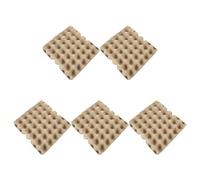 Porte-œufs en Pâte Papier 5 Pièces 30 Alvéoles pour Expédition | Carton Beige Moulé, 29,5x29,5x4cm, Structure Compartimentée, pour Stockage, Vendeurs, Œufs