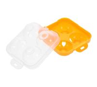 Porte-œufs en Plastique 4 Compartiments Orange pour Réfrigérateur | Boîte de Rangement Légère, pour Œufs de Poule ’oie, Usage Voyage et Pique-niques