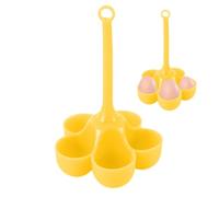 Porte-œufs pour œufs durs - Étagère à vapeur en silicone à 5 grilles avec poignée longue - Grille de cuisson multifonction pour œufs à la vapeur pour autocuiseurs