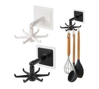 Porte Ustensiles Cuisine sans Percage Rotatif à 360 ° Organisateur de Cuillère Spatule sous Armoire Support de Rangement de Cuisin