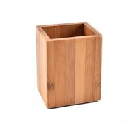 Porte-ustensiles de cuisine, 9,5 x 8,5 x 12 cm, panier de rangement à couverts en bois, organisateur multi-compartiments pour spatules et fouets, support de sol stable pour la maison et la cuisine