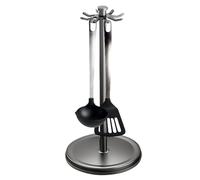Porte-Ustensiles de Cuisine - avec 8 Crochets pour Spatule et Cuillère - Support à Ustensiles de Comptoir Rotatif 360 Degrés - Pour Spatule Bâton de Mélange Cuillère Maison Restaurant et