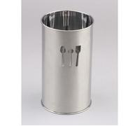 PORTE-USTENSILES DE CUISINE DECORE - INOX DE QUALITE SUPERIEURE - HAUTEUR 18 CM - DIAMETRE 10 CM - PASSE AU LAVE-VAISSELLE