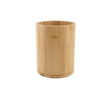 Porte-ustensiles en Bois, Design Rustique pour Comptoir de Cuisine, Organisateur Rotatif à 360 Degrés pour la Maison 7,3x5,9 Pouces (Couleur du bois naturel)