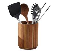 Porte-ustensiles en bois - Organiseur de couverts rotatif en bois pour garde-manger et meubles de cuisine, grande grille pour cuillères, pour pique-nique et camping