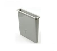 Porte-ustensiles monté sur évier en polypropylène avec fonction d'évacuation - Compact - Gris - Moderne - Minimaliste - Rangement pour cuillères, spatules, louches - Dimensions : 20,2 x 19,6 x 4,3 cm