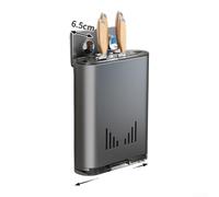 Porte-Ustensiles Mural pour robuste avec Bac d'Égouttage - Organiseur de Rail pour Cuisine Salle de Bain - Barre de pour suspension Métal 18,5cm(A Gray)