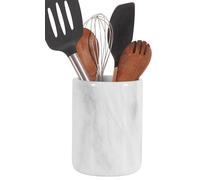 Porte-ustensiles Radicaln en marbre blanc, 16,5 cm, fait main, pour comptoir de cuisine. Organisateur idéal, décoration et accessoires de cuisine, rangement pour ustensiles de cuisine.