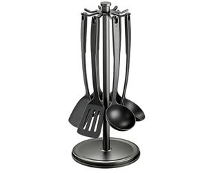 Porte-ustensiles Rotatif-organisateur De Cuisine À 360 Degrés, À Spatule Avec 8 Crochets, Suspendu Pour Ustensiles De Cuisine Durable Et Peu Encombrant | Pour Tige D'agitation Cuillère