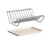 Porte-Vaisselle Acier Inoxydable 30cm Design Géométrique(Dish Rack) | Acier inoxydable pour robuste, résiste à la rouille, design géométrique , inclut pour plateau, 30x24x10cm
