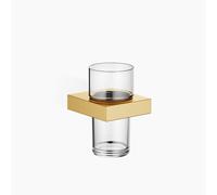 Porte-verre Dornbracht avec verre en cristal, modèle mural, 83400780-28, Couleur: Laiton brossé