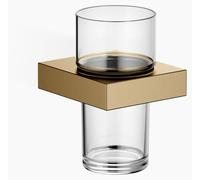 Porte-verre Dornbracht avec verre en cristal, modèle mural, 83400780-39