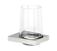 KEUCO Edition 11 porte-verre 11150219000 avec verre en cristal véritable, finition acier inoxydable