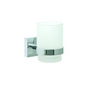 Porte-verre nwb Pro 030 P03145 chromé , avec technologie de fixation pour collage