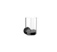 Porte-verre rond emco, en verre de cristal, 432013300, Couleur: Noir