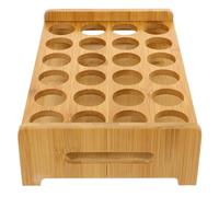 Porte-verres à Shot en Bois de Bambou, 24 Trous, Rangement Compact Marron | Organisateur de Verres à Shot, Shot Glasses, Service de Petits Cocktails au Comptoir, pour Bars et Restaurants, Nettoyage