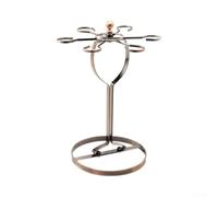 Porte-Verres Pieds Stable Base Large Cuisine Bar(Bronze) | 6 crochets spirales, base large stable, métal poli lisse, bavures, design élégant doré