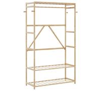 Porte-vêtement avec étagères 110x40x175 cm bambou porte-manteau vidaXL