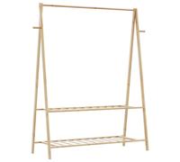 Porte-vêtement avec étagères 132x45,5x150,5 cm bambou porte-manteau vidaXL