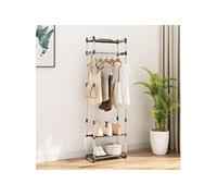 vidaXL Porte-vêtements à 3 niveaux Argenté 59x29x192 cm Aluminium