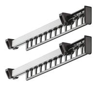 Porte-vêtements Armoire Garde-Robe Extractible Coulissant pour Cintre - Keeper - Lot de 2 - Noir