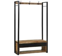 Porte-vêtements avec tiroir avec étagère avec stockage Marron moderne vidaXL vid