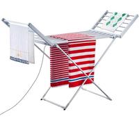 Porte-vêtements électrique, puissance : 220 W, pliable, avec 20 étendoirs, porte-linge, fabriqué en aluminium (148 x 53 x 90 cm)