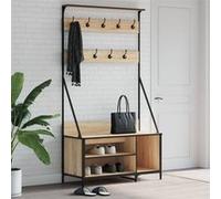 vidaXL Porte-vêtements et rangement pour chaussures – Chêne Sonoma