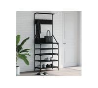 vidaXL Porte-vêtements et rangement - Noir